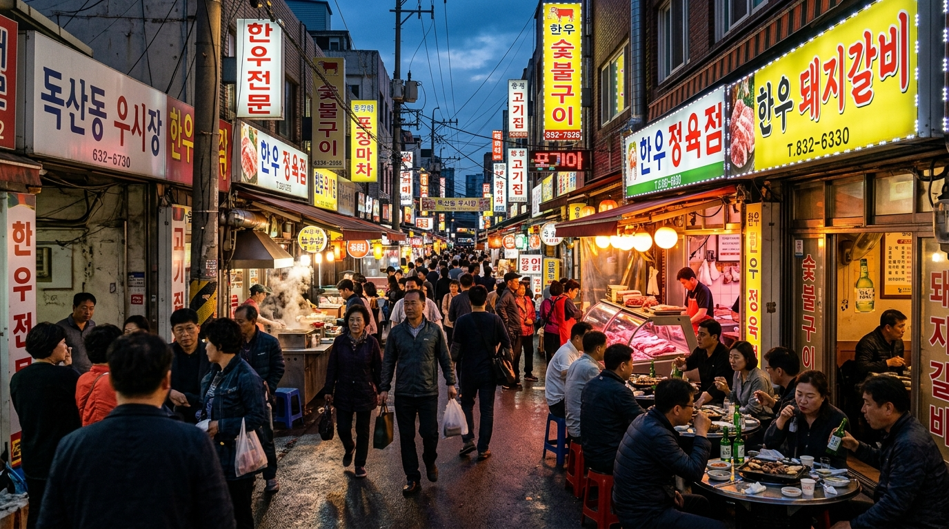 독산동 우시장의 역동적인 모습