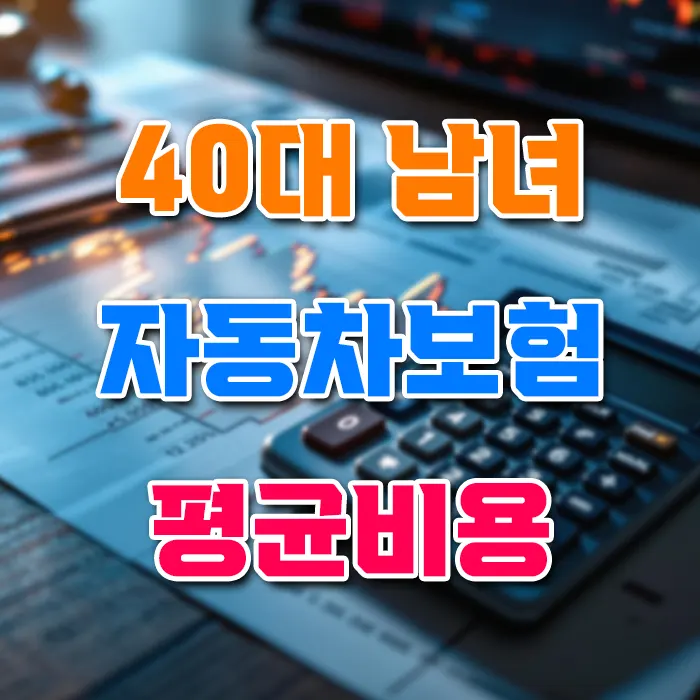 40대 남녀 자동차보험 평균비용