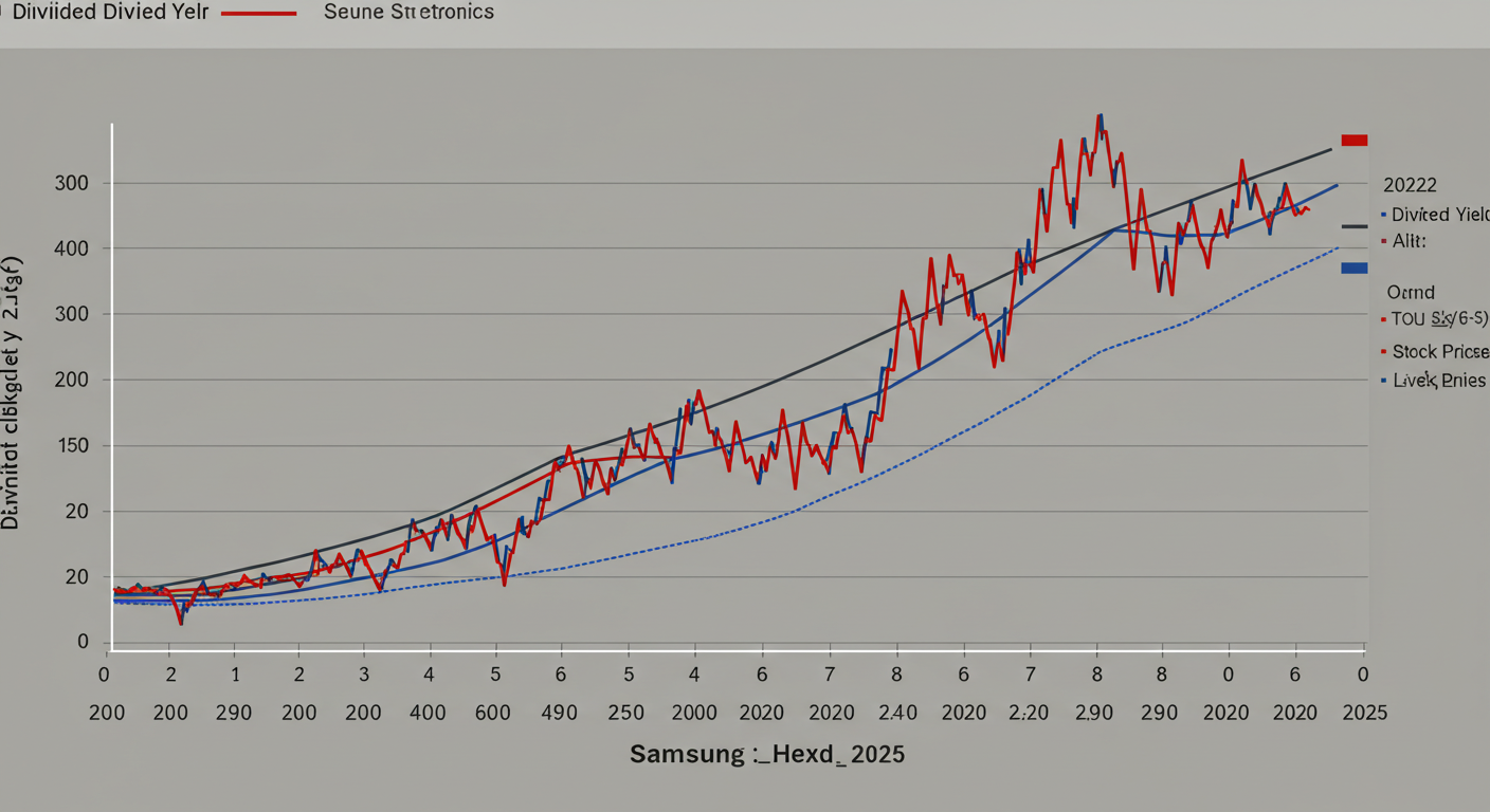 배당수익률과 주가 비교 그래프