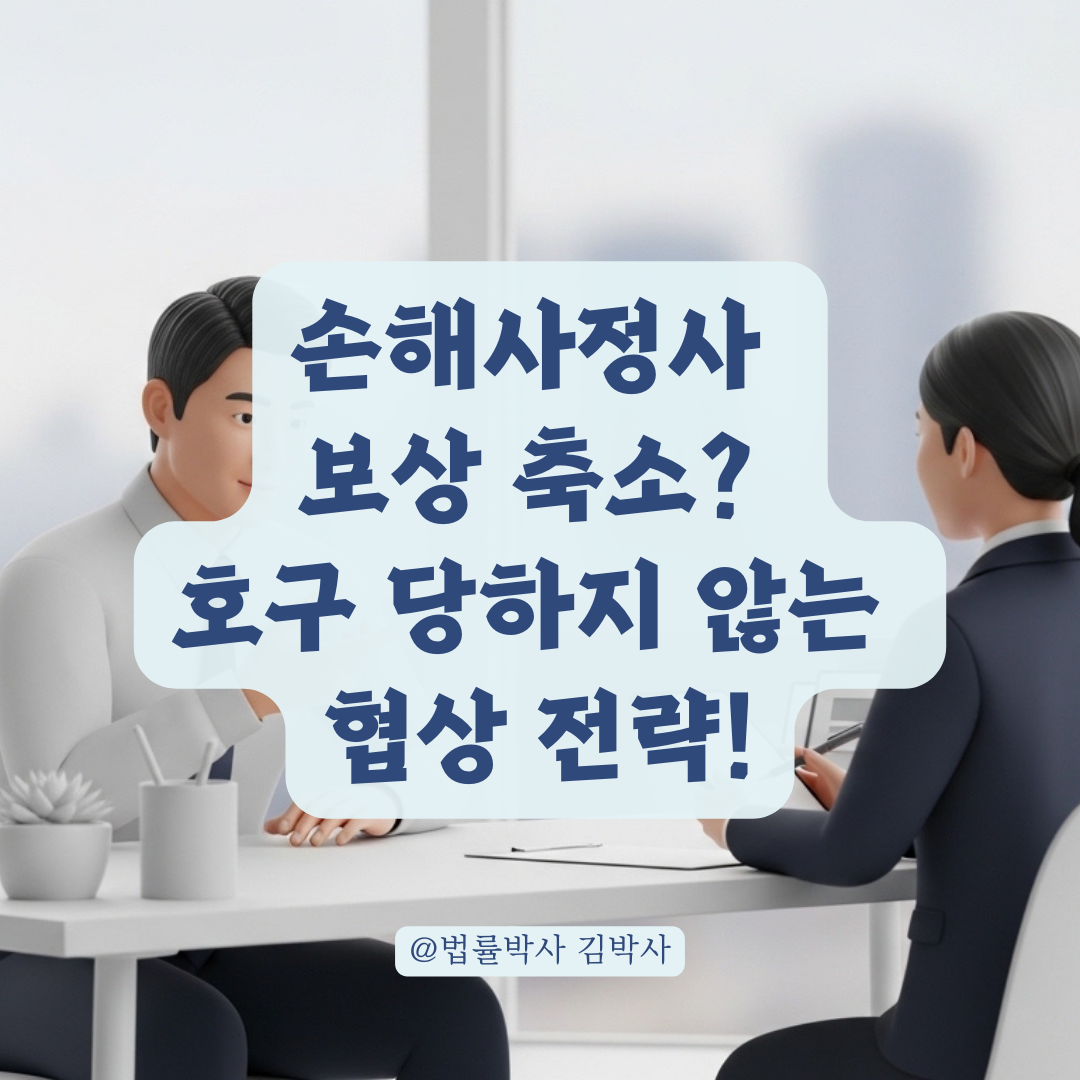 손해사정사의 보상 축소 요구에 대응하는 피해자 협상 전략은 이것!