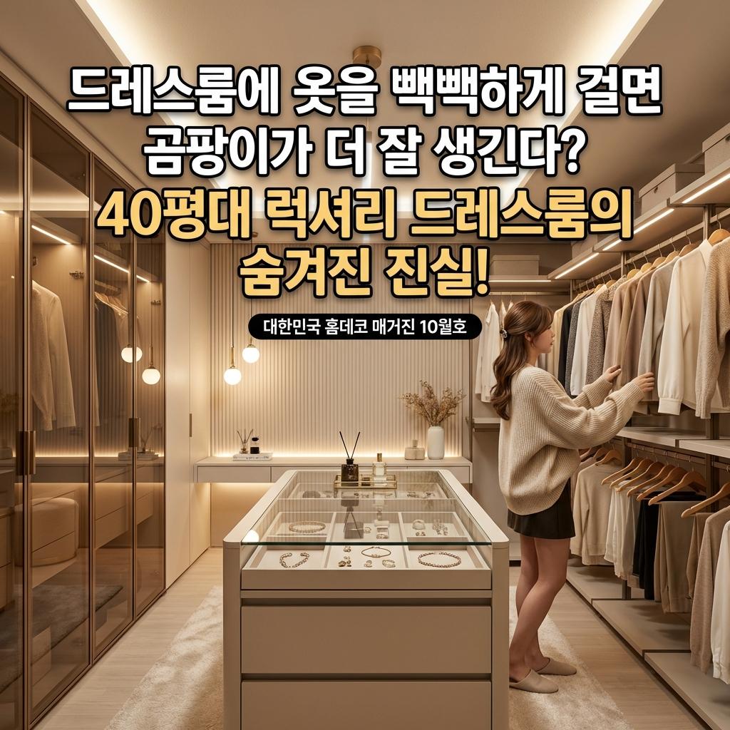 드레스룸 인테리어 고민 해결! 40평대 아파트 오픈형 vs 도어형 장단점 및 명품 관리 비법
