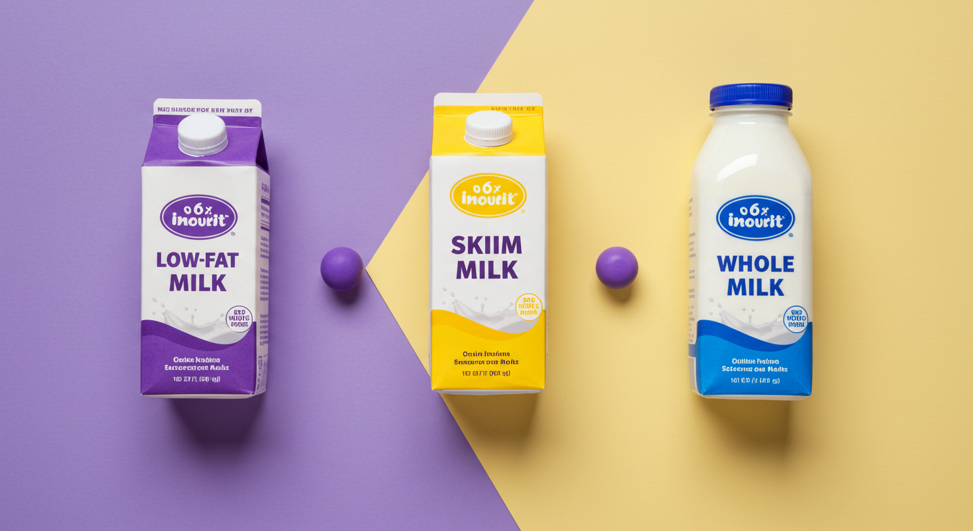 우유 차이 사진