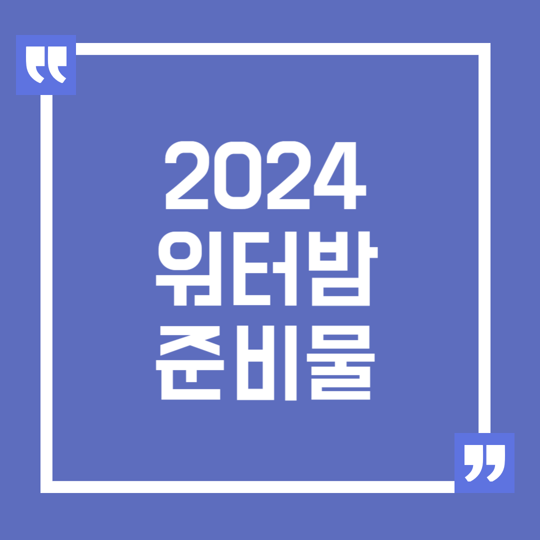 2024 워터밤 준비물 복장 꿀팁