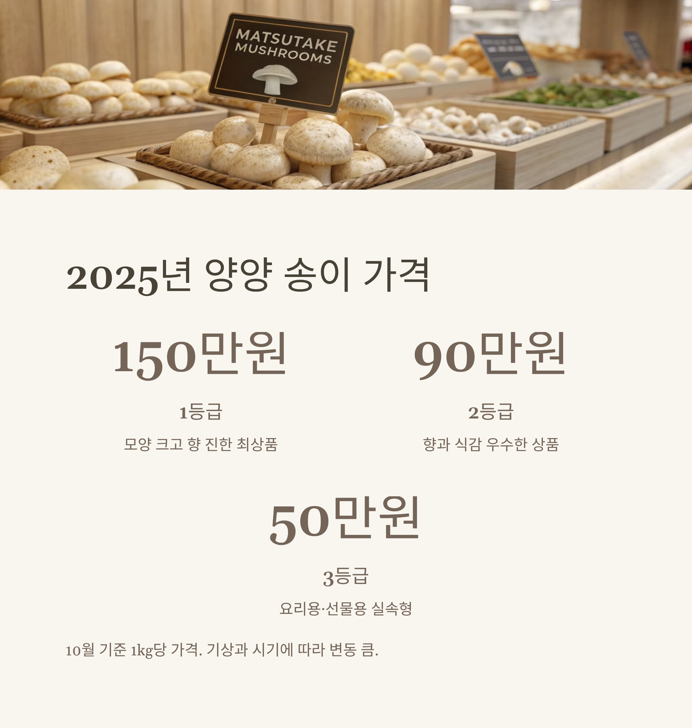 양양 송이버섯 가격 2025 실시간 시세|올해 왜 이렇게 비쌀까? 산지 직송 정보 총정리