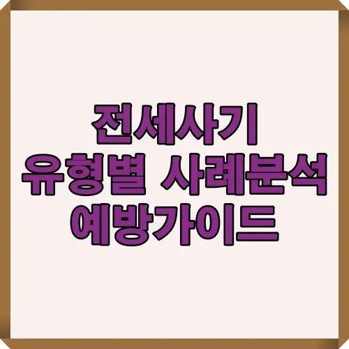전세사기의 주요 유형과 실제 사례, 예방 방법을 시각적으로 정리한 인포그래픽 가이드