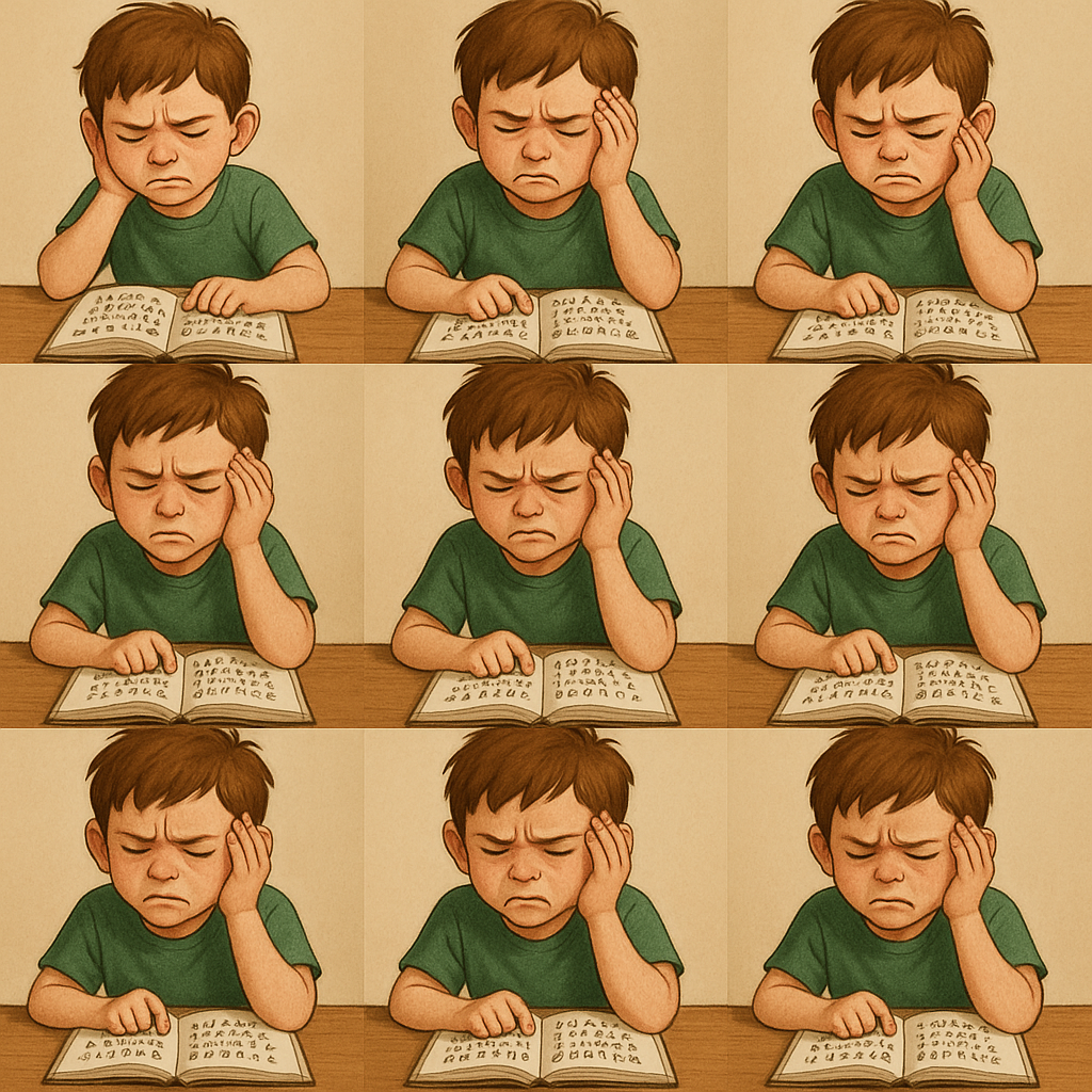 난독증 아이 이미지