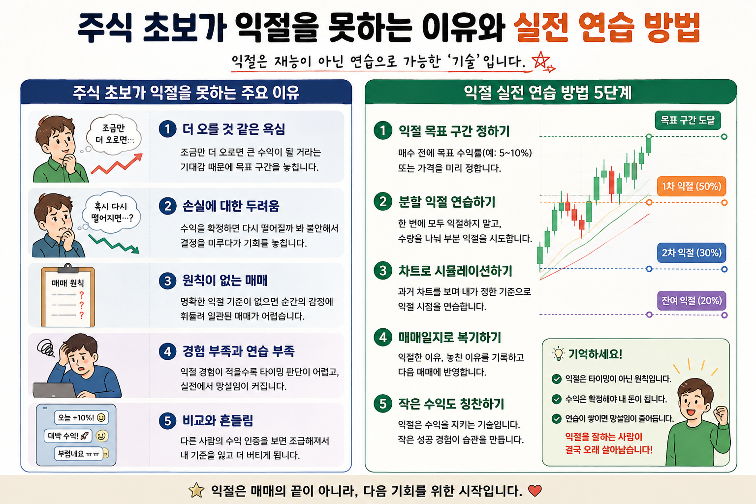 주식 초보가 익절을 못하는 이유와 실전연습방법 관련 이미지