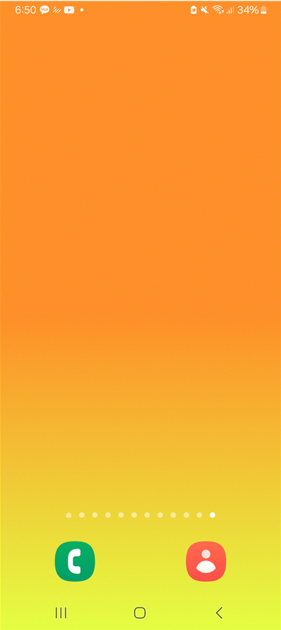 방법 1: 스마트폰 배경화면에서 위젯 메뉴 열기