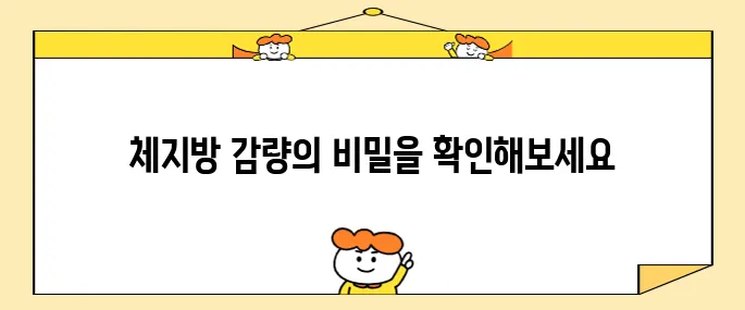 체지방 감량을 위한 10가지 방법과 계산기 활용법 안내입니다!