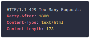 429 Too Many Requests