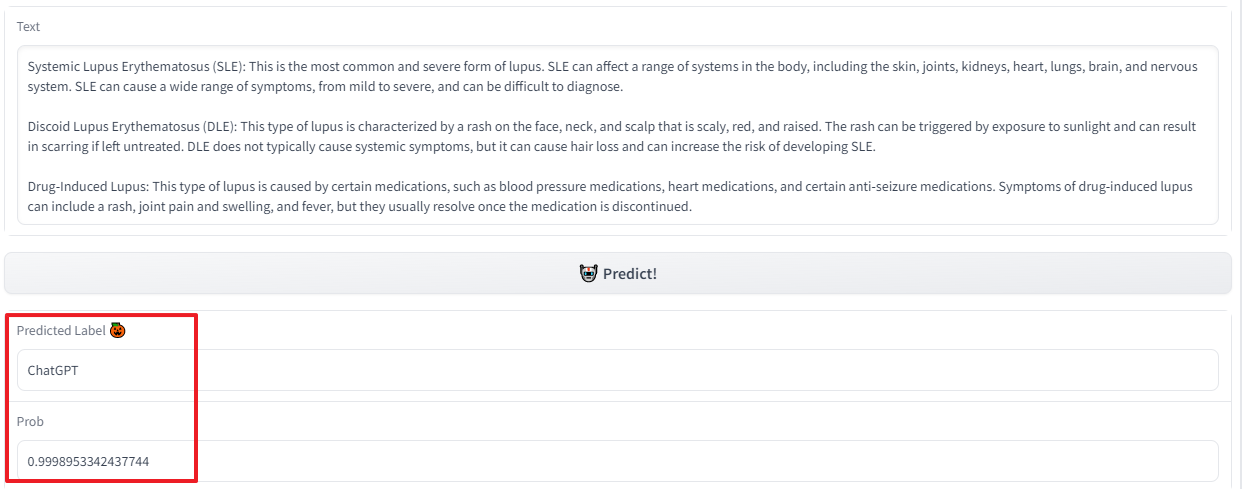 ChatGPT Detector 성능 평가