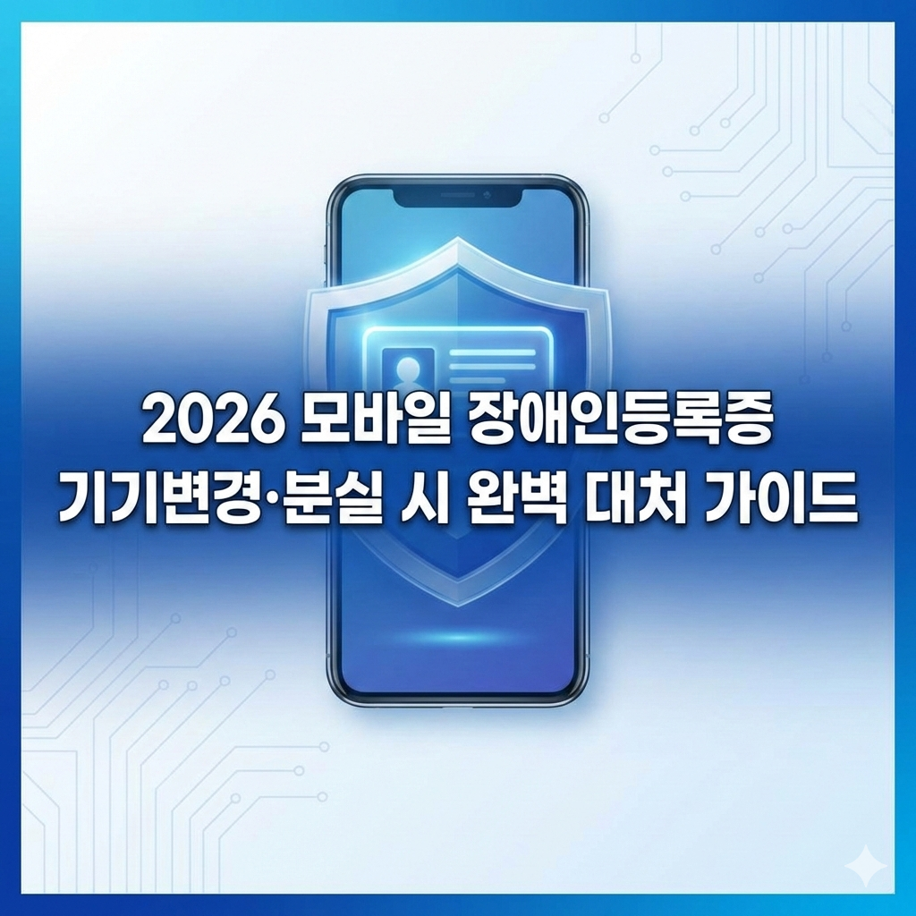 2026 모바일 장애인등록증 핸드폰 분실 시 재발급과 기기 변경 완벽 가이드