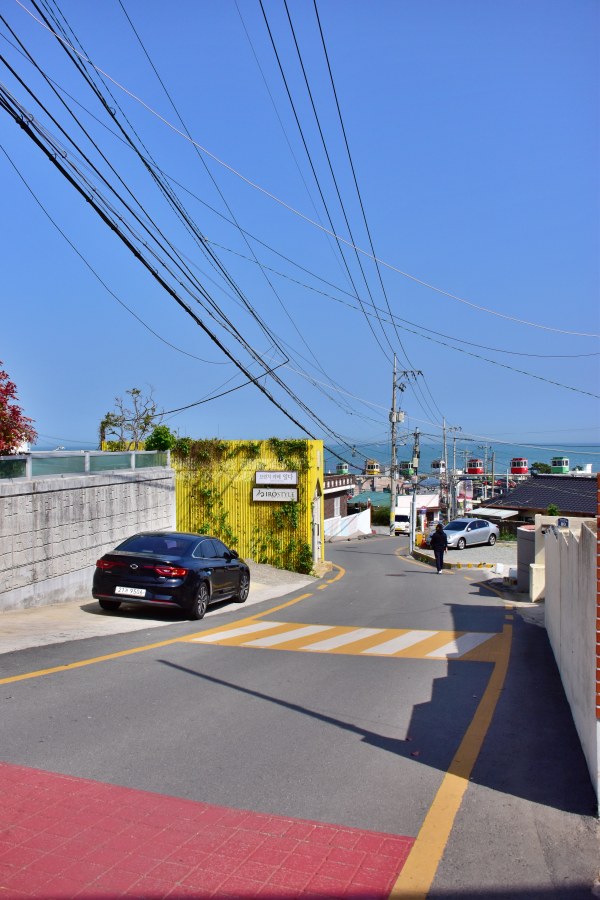 해운대 청사포 바닷가 내려 가는 길