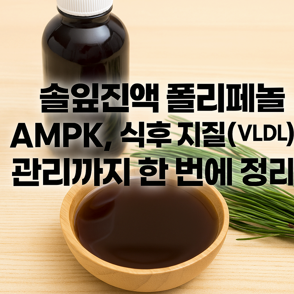 솔잎진액 폴리페놀과 AMPK, 식후 지질(VLDL) 관리까지 한 번에 정리