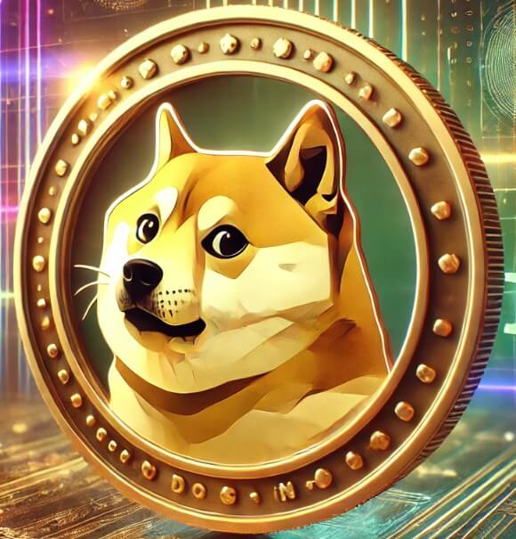 도지코인-마스코트로-시바견이-코인-속에-있는-그림입니다.