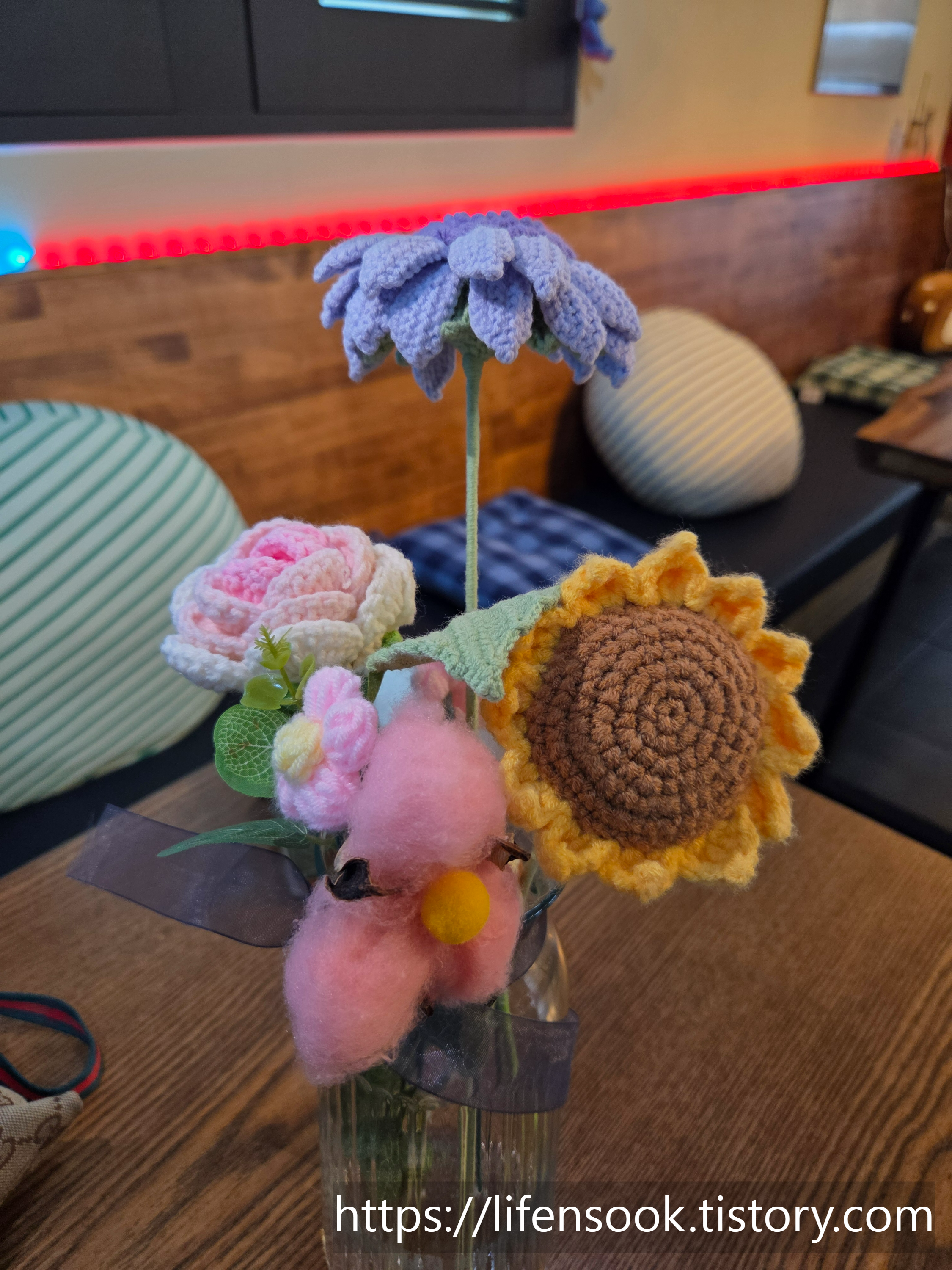 모닝스타트레이드 손뜨개 꽃 4