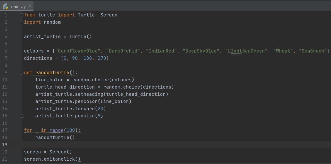 파이썬-거북이-랜덤그리기-소스코드