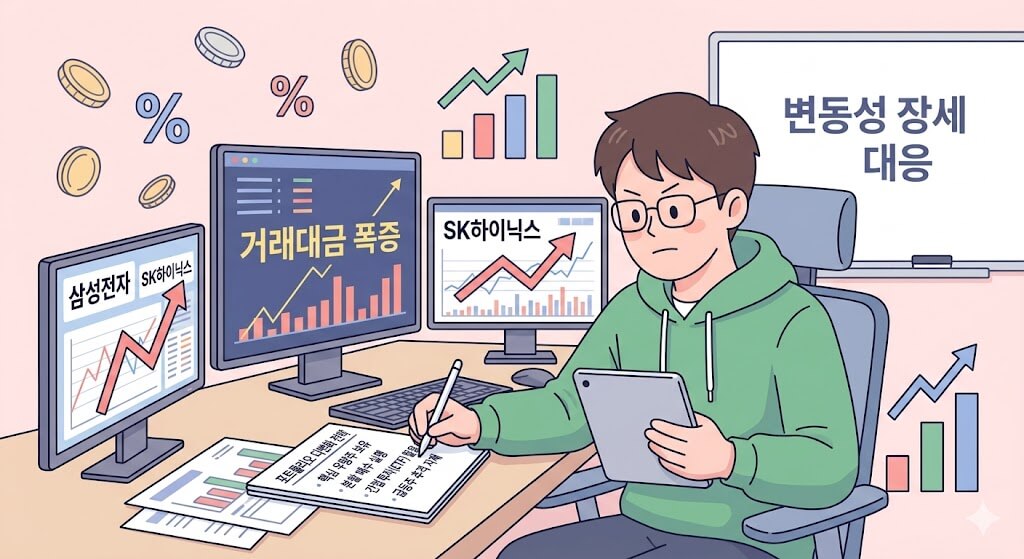 상승에 대처하는 개미