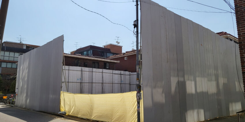 가설 휀스 중 RPP휀스 설치 사진