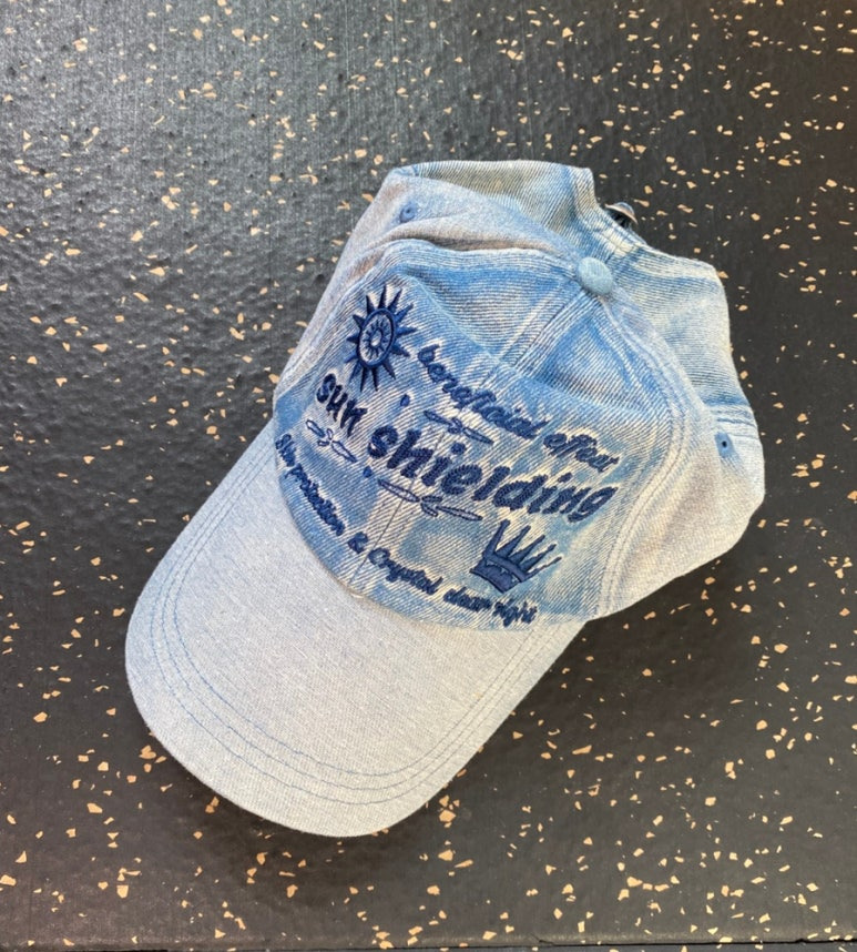 엑스톤즈(XTONZ) XTA030 크라운 워싱 데님 빈티지 볼캡 (BLUE)