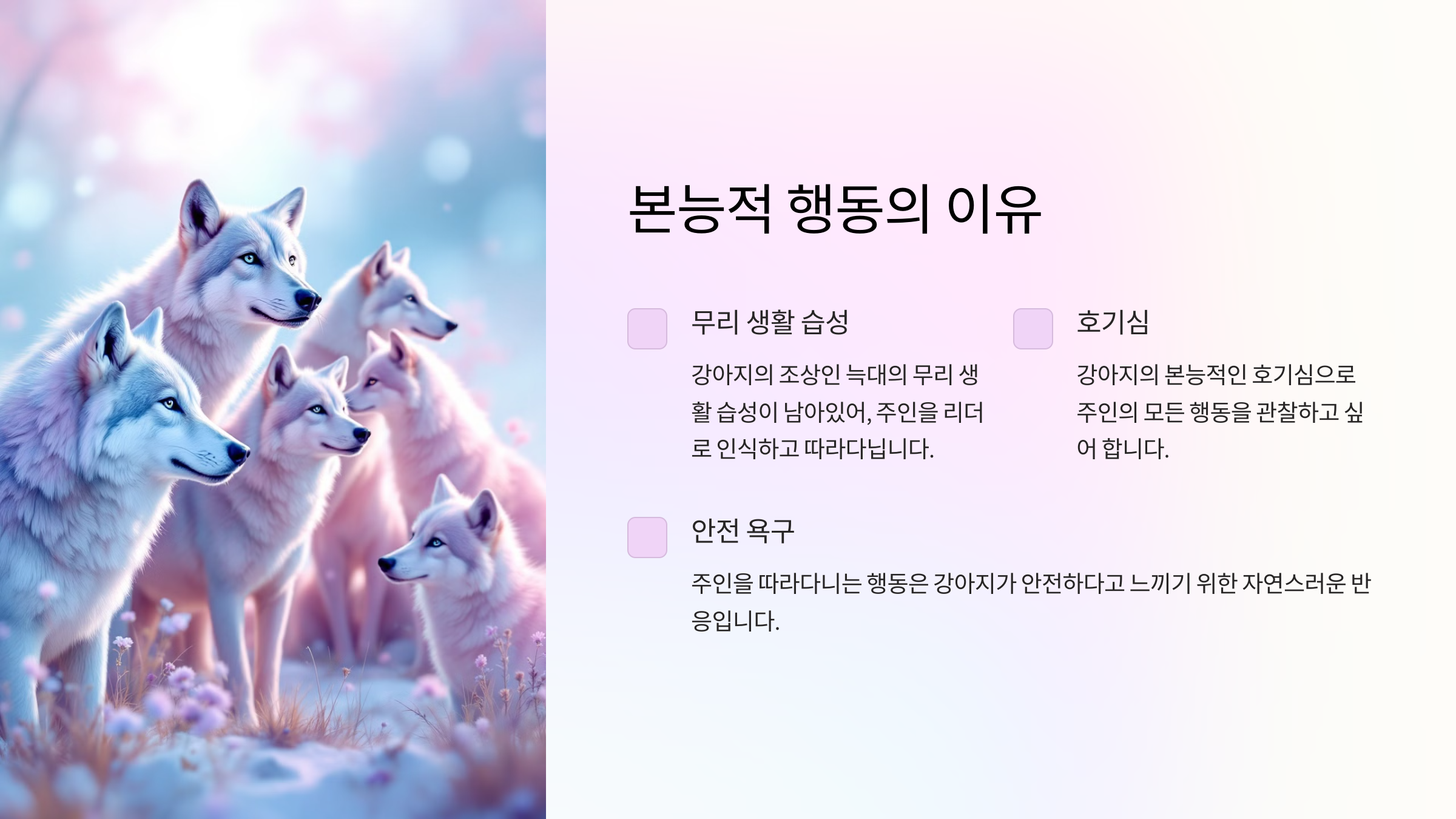 본능적 행동의 이유