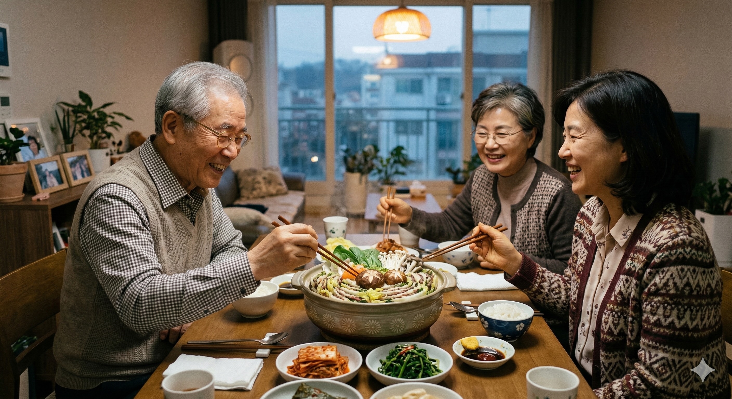 밀페유 나베 식사