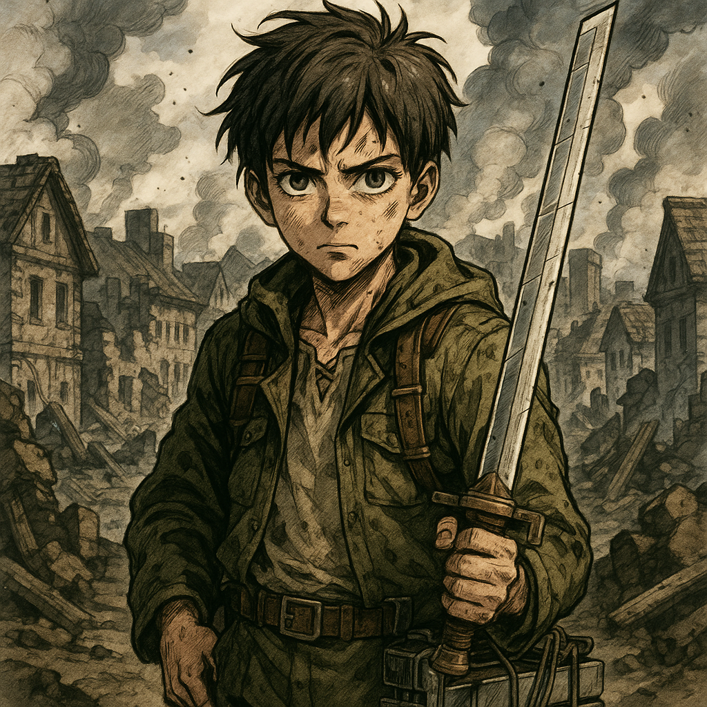 거인에 맞서는 용기있는 소년병