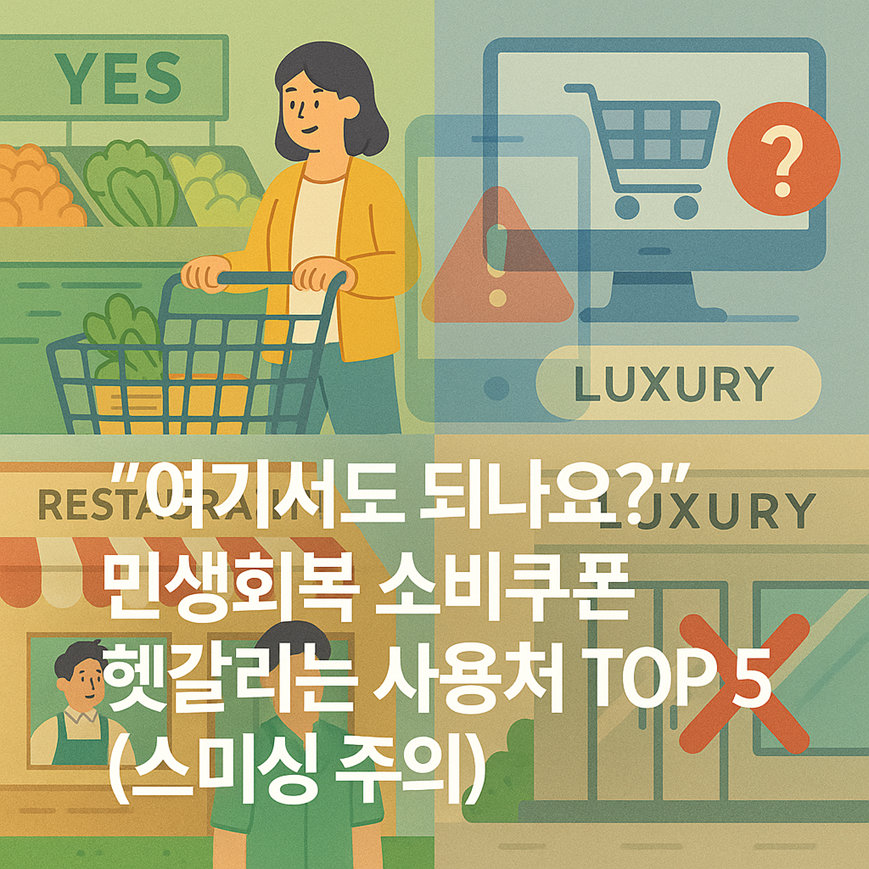 "여기서도 되나요?" 민생회복 소비쿠폰 헷갈리는 사용처 TOP 5 (스미싱 주의) 관련