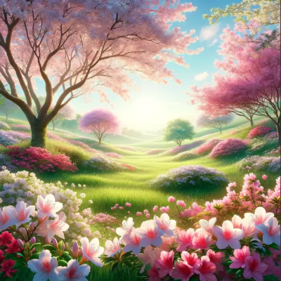 춘분-진달래-벚꽃