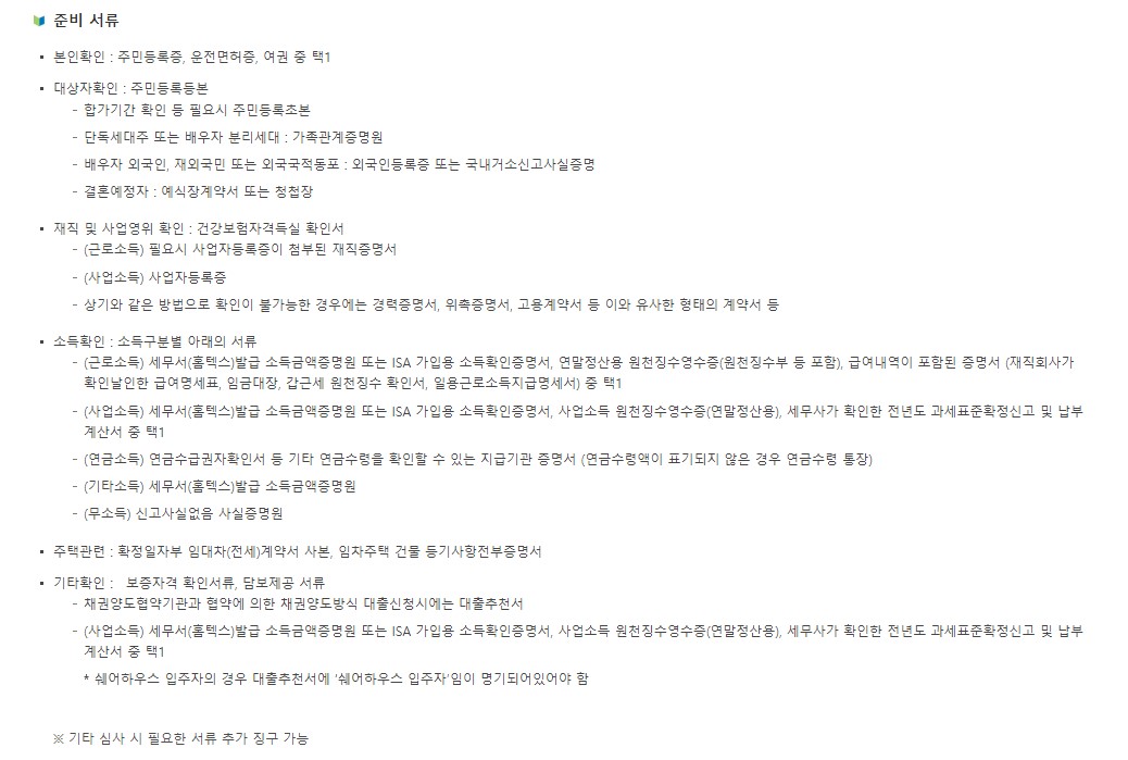 버팀목 전세자금대출 조건 금리 서류