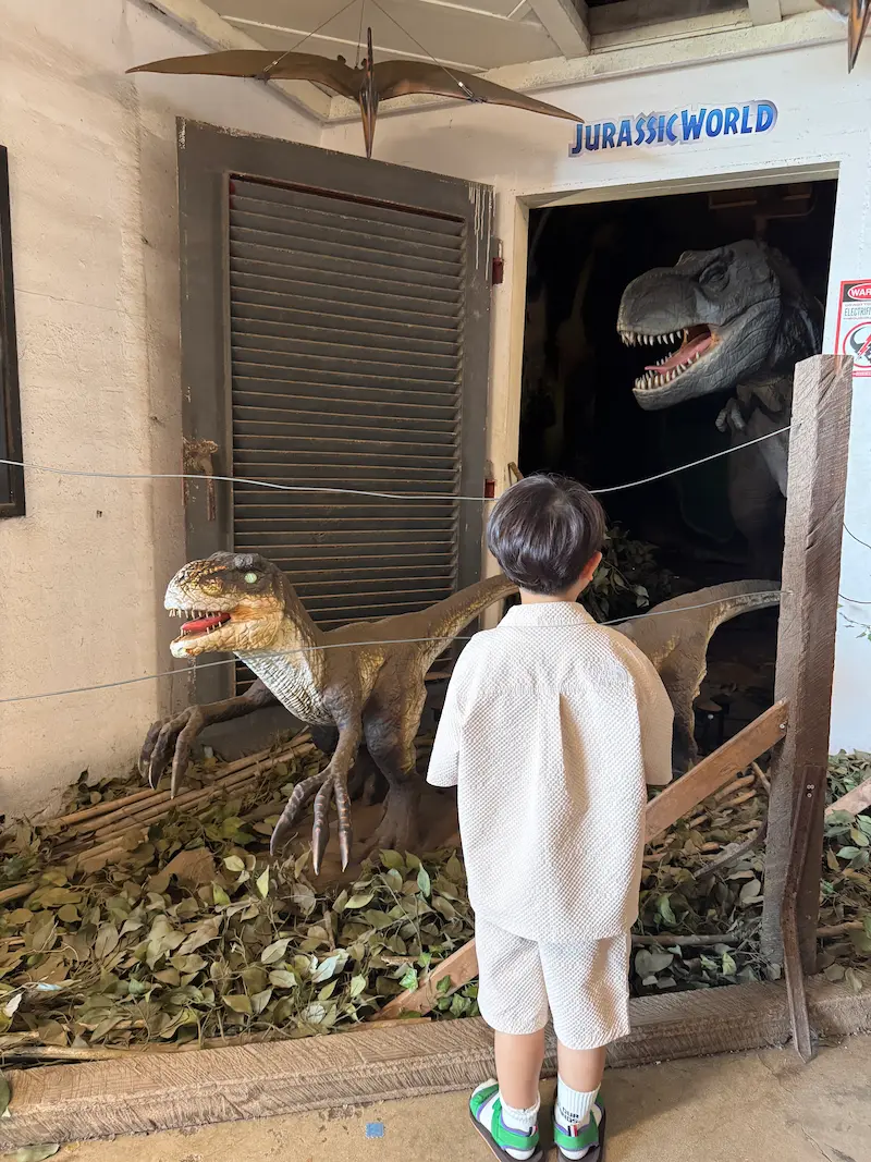 쿠알로아랜치 무비투어 전시관의 공룡모형