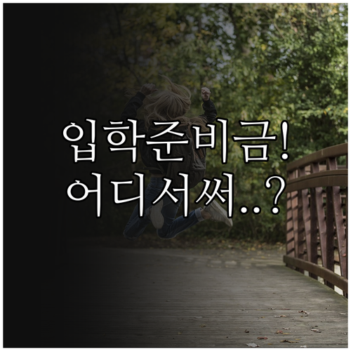 신입생 입학준비금 사용처 리스트 교복..