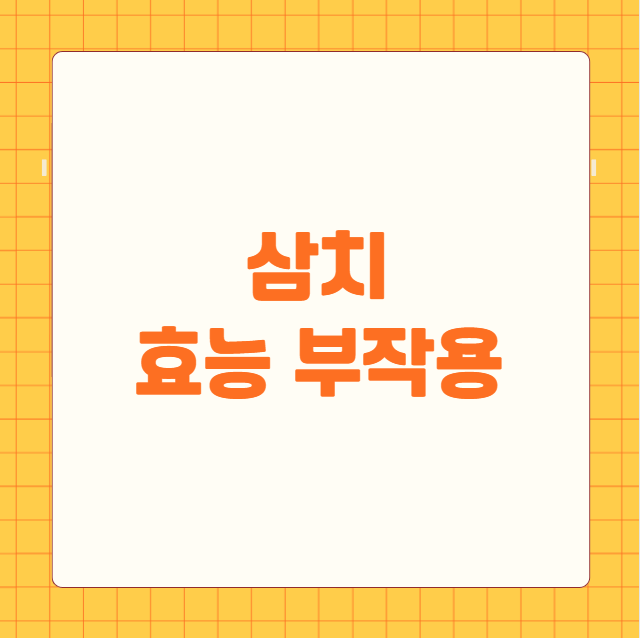 삼치 효능과 부작용