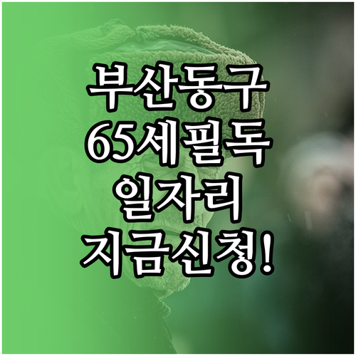 부산 동구 시니어클럽 65세 이상 기..