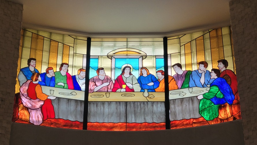 장성성당 최후의 만찬 스테인드글라스