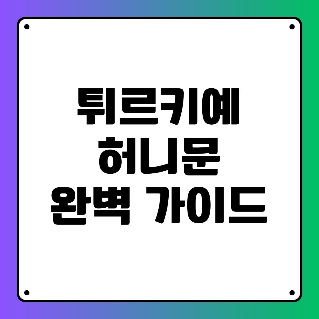 튀르키예 허니문 완벽 가이드