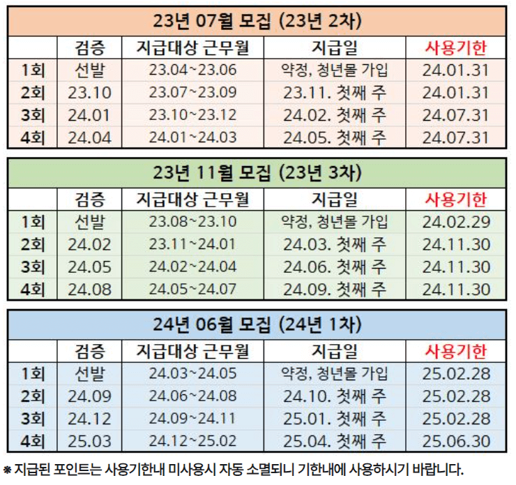 경기도 청년복지포인트 신청결과, 사용기한, 사용할 수 있는 곳
