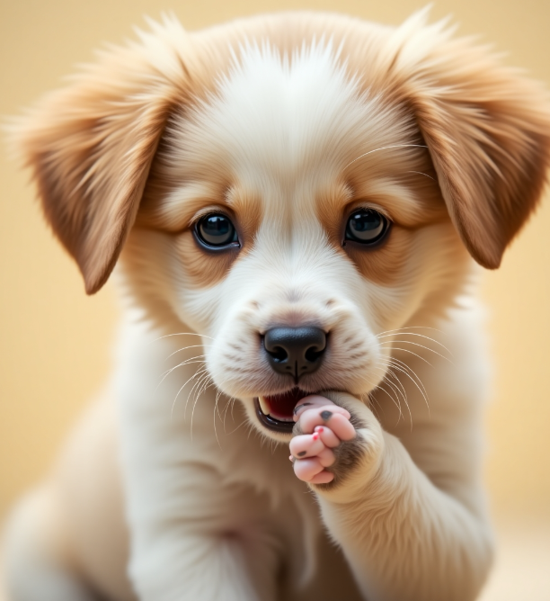 강아지 발 햝는 이유에 필요한 자료