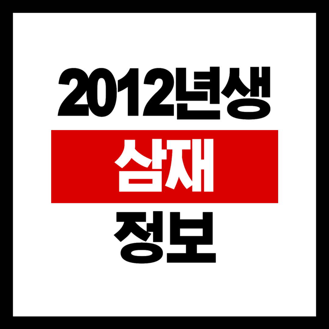 2012년생 삼재