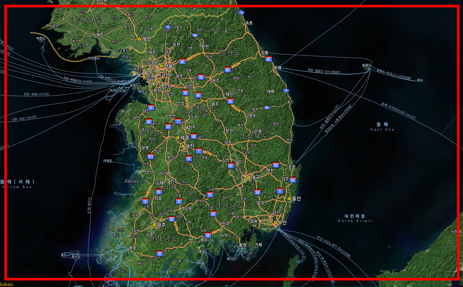 우리나라 지도 크게보기 상세보기 방법