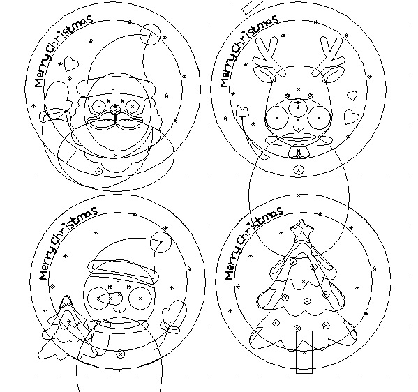 크리스마스 스티커 도안