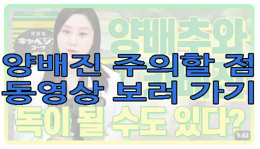 양베진 섭취 시 주의 할 점에 관한 동영상 보러 가기 링크 사진