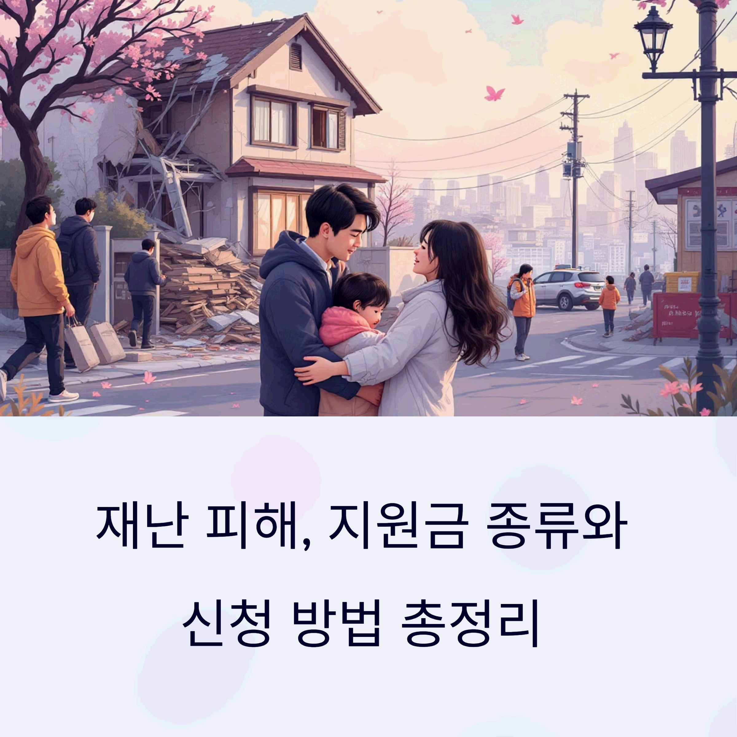 부서진 집,피해가족,broken house