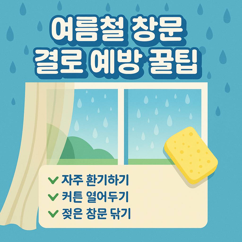 여름철 창문 결로 예방 꿀팁