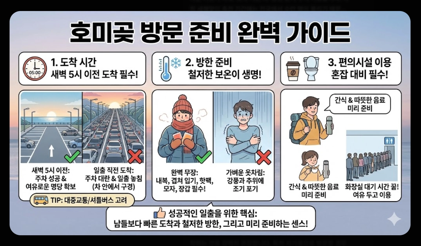 호미곶 일출 시간 2026 새해맞이 완벽 가이드