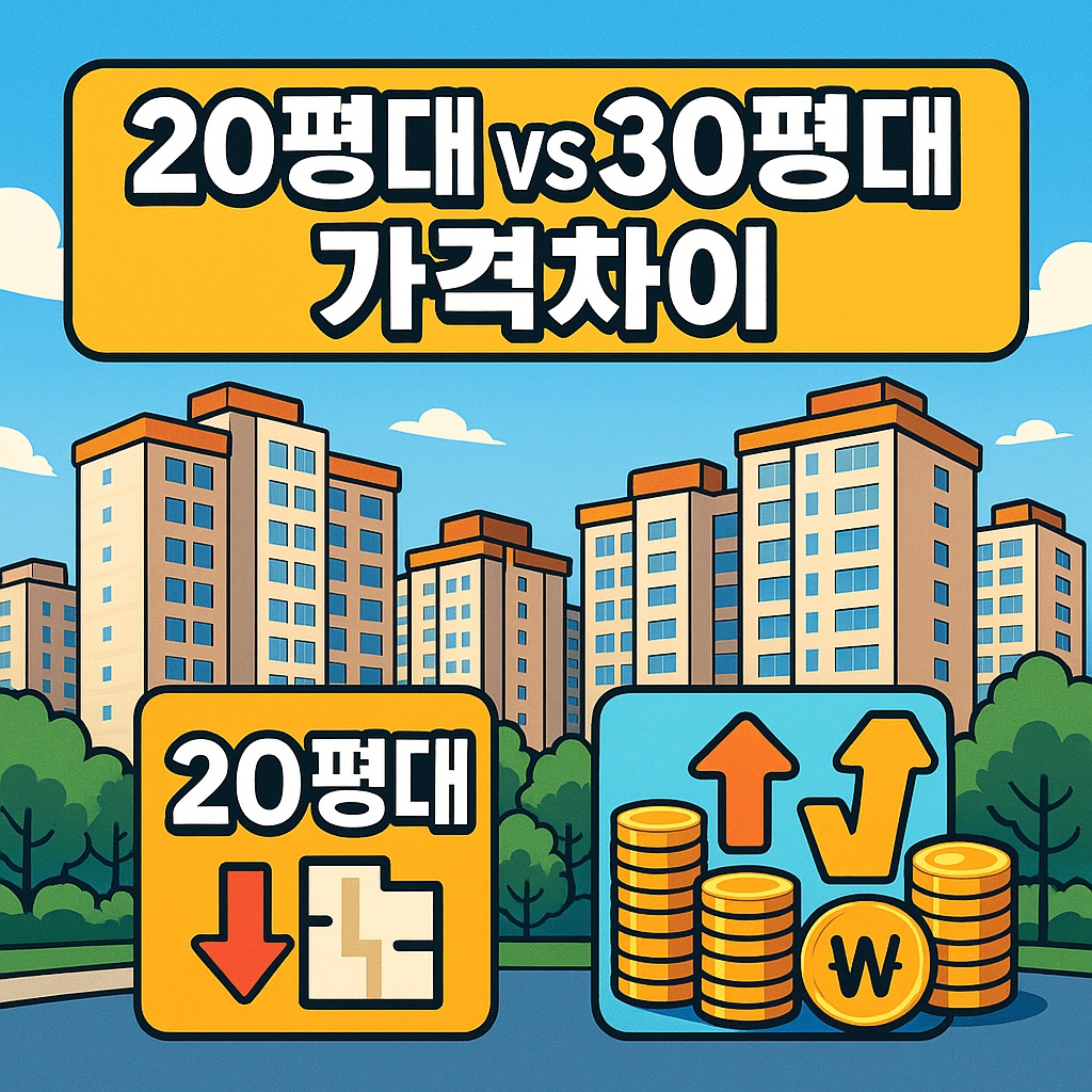20평대 30평대 아파트 가격차이 분석