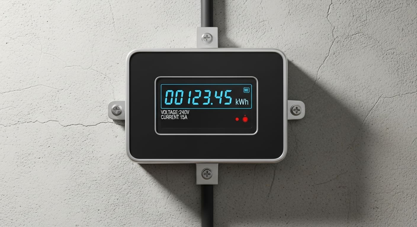 전력 사용량을 기록하는 전기 계량기 모습