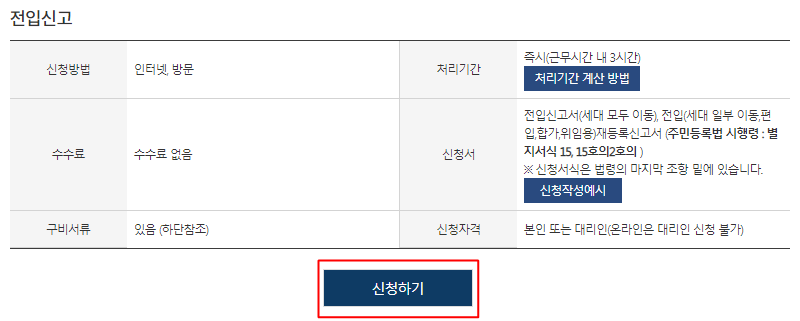 전입신고-신청-화면