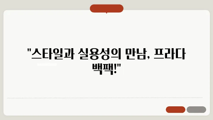 PRADA 프라다 백팩 가방 추천 종류 가격