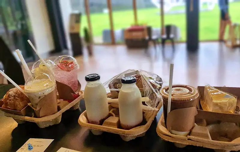 네모세모 원주 뮤지엄산 오크밸리 간현유원지 맛집 공연장 있는 크로와상 샌드위치 브런치 생크림 폭탄 카스테라 디저트 베이커리 맛있는 카페